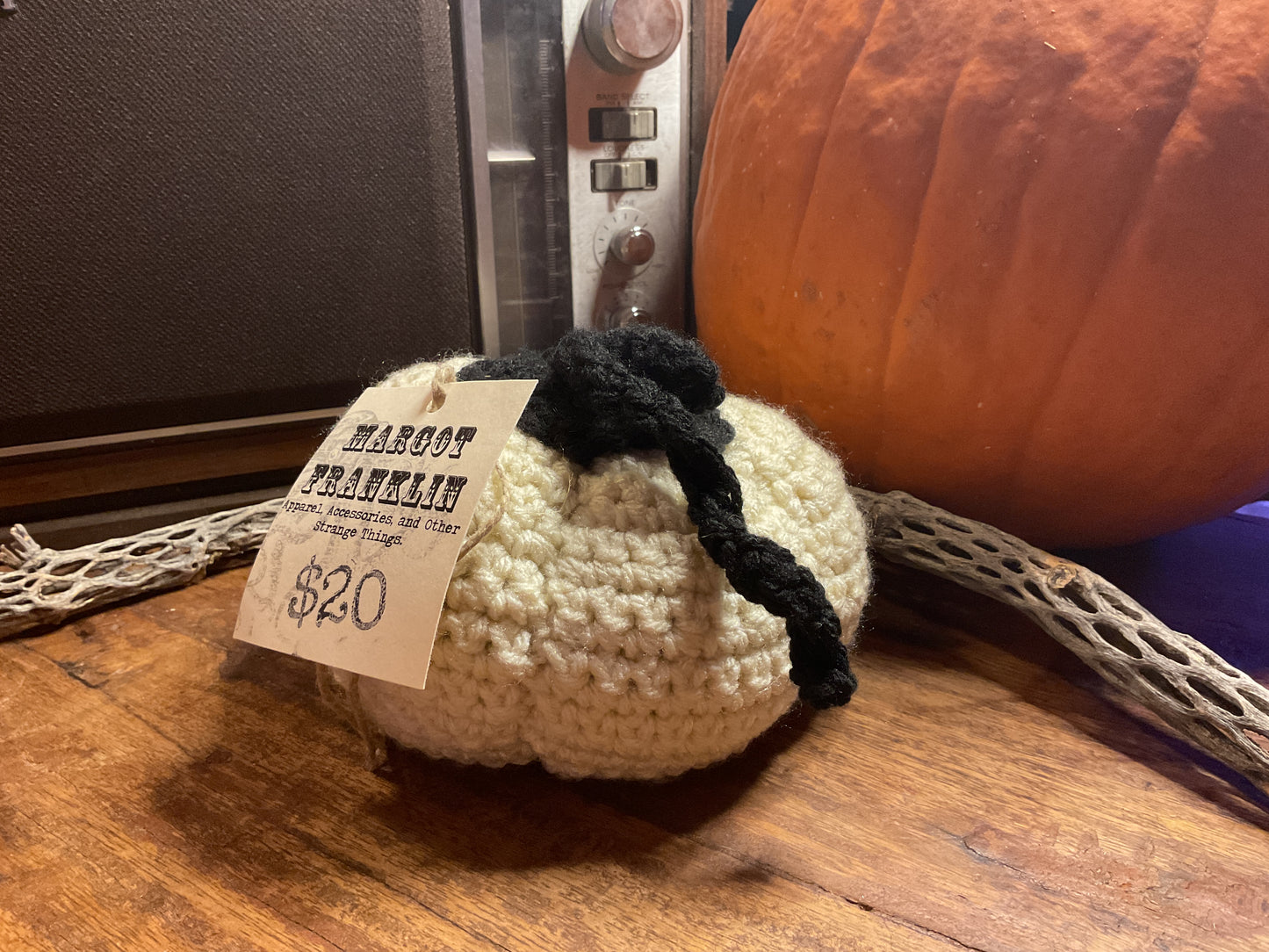 Large Crochet Pumpkin